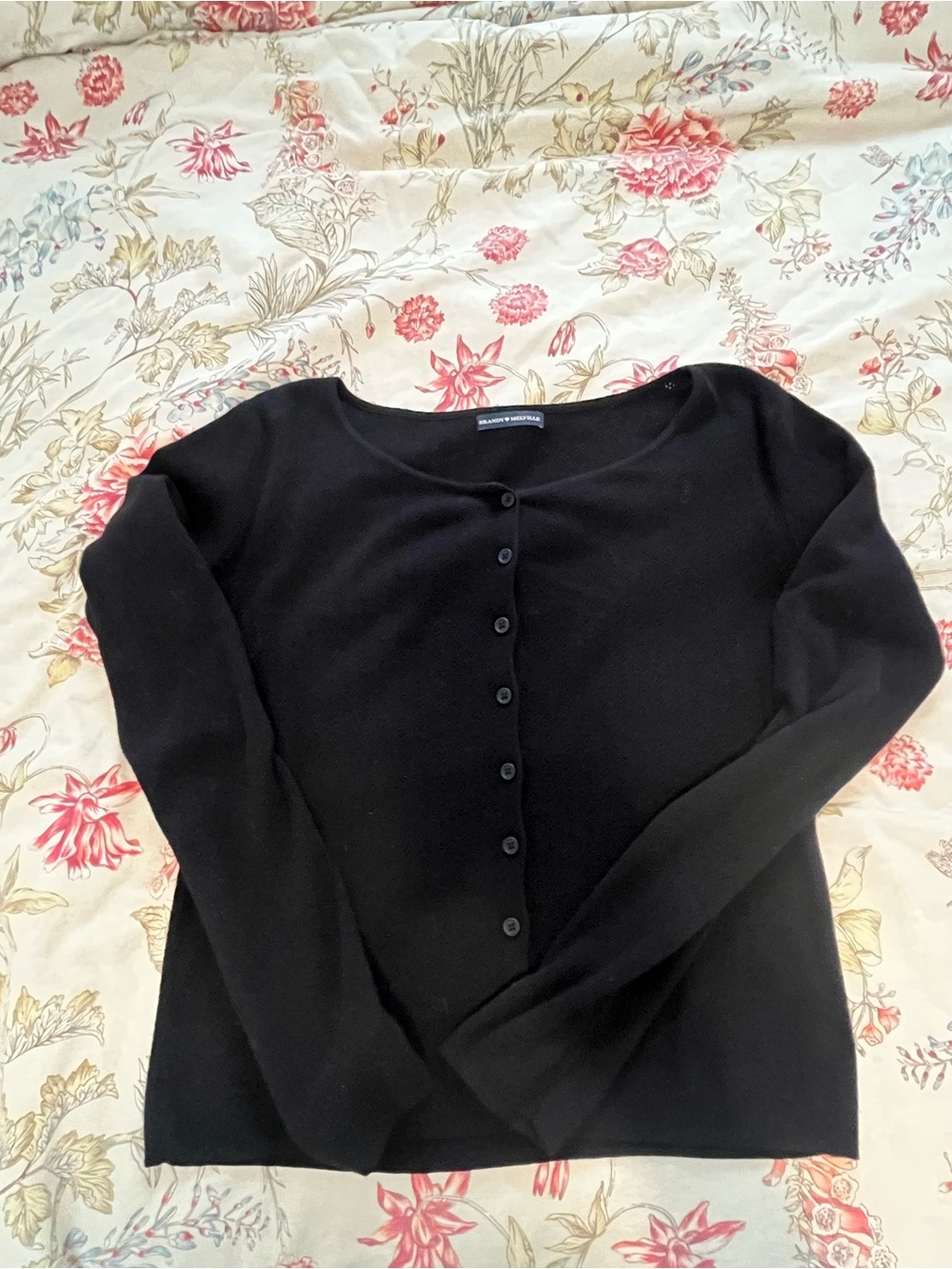Brandy Melville black eyelet cardigan